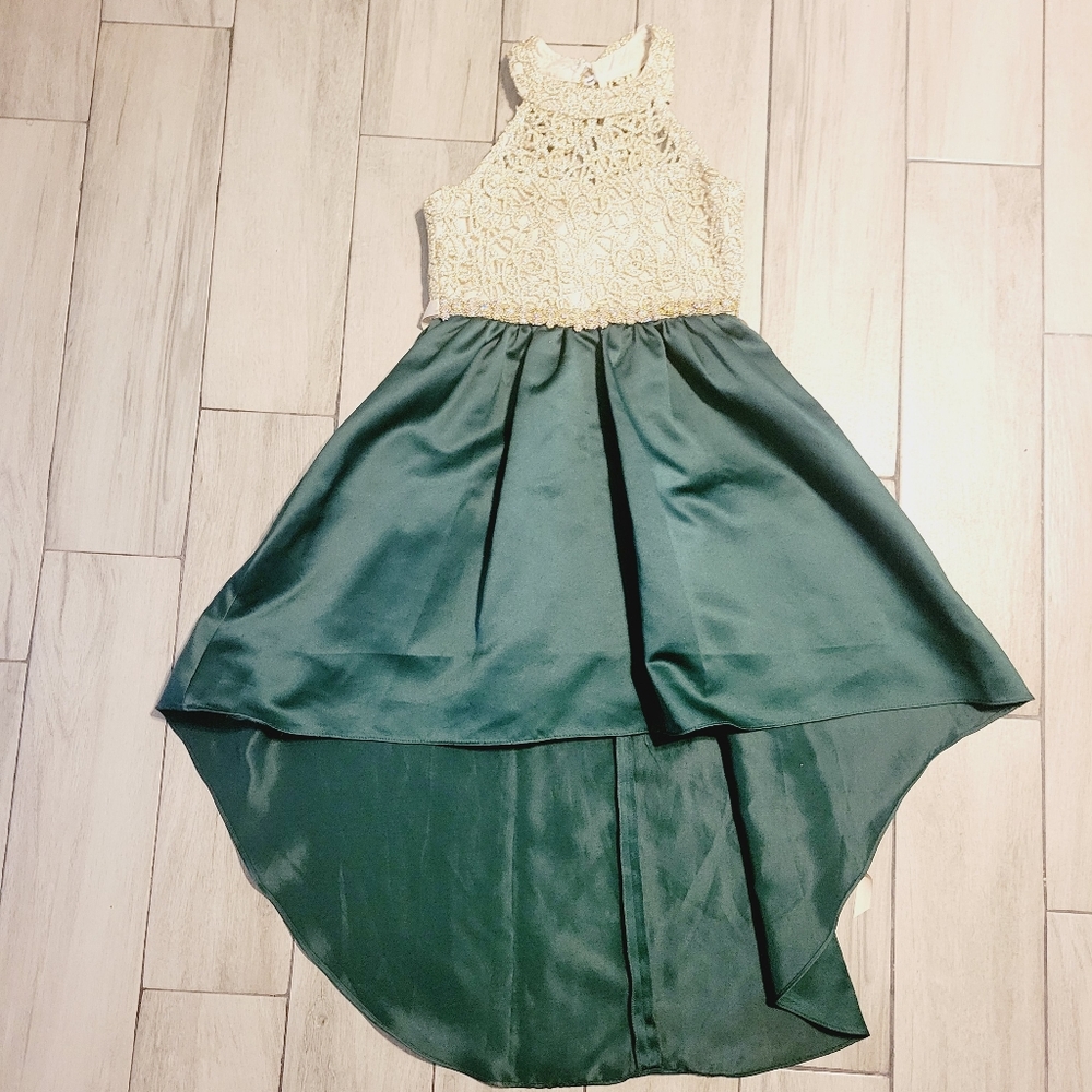 Rare Edition Emerald and Gold formal dress Kids